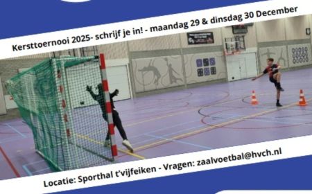 Inschrijving kerstzaalvoetbaltoernooi geopend