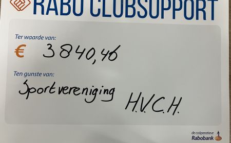 Wederom een prachtig bedrag opgehaald met Rabo ClubSupport